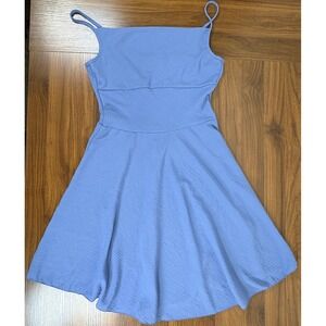 See You Monday Los Angeles Blue Sleeveless Midi Dress Fit & Flare Size M‎